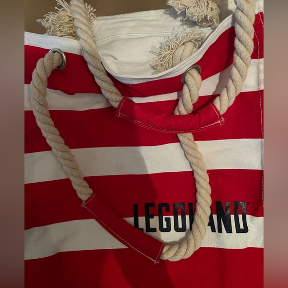 New LEGOland red Stripped Tote Bag - Picture 3 of 6